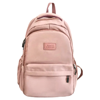 魔術多層收納大空間防潑水原宿雙肩校園學院風外出後背包 尼龍材質, 粉色, 32 x 13 x 45cm