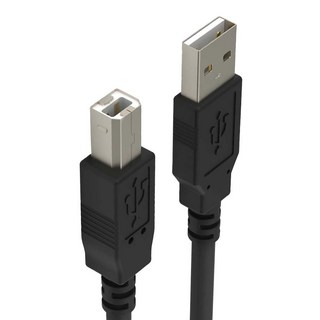 POLYWELL 寶利威爾 USB 2.0 A to B 印表機傳輸線 PW15-W45-M651, 1條, 1m, 黑色