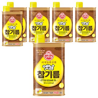 OTTOGI 不倒翁 Yetnal 古早味芝麻油 500ml，100%純芝麻油，按壓式設計, 6瓶