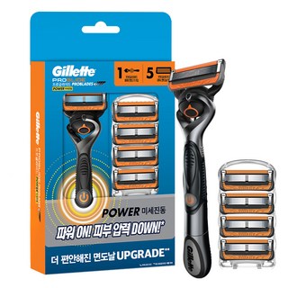 Gillette 吉列 正品 ProGlide 鋒護動力刮鬍刀刀架 + 5入刀片組, 1套