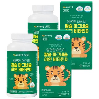 Vitamin Village 孩童鈣鎂鋅維他命D錠片, 180顆, 2罐