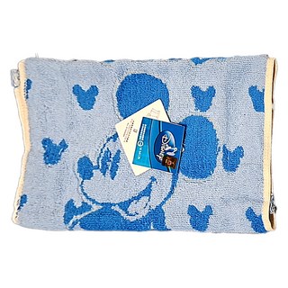 Disney 迪士尼 米奇經典花紋洗臉巾 28 x 51cm 60g, 1入, 藍色