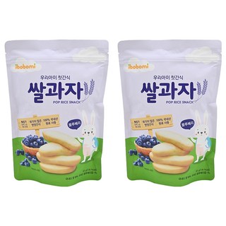 ibobomi 嬰兒米餅 - 藍莓味, 6個月以上適用, 韓國產原料, 高溫蒸熟非油炸, 30g, 2包