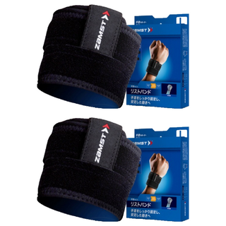 잠스트 리스트 밴드 손목보호대, 2개, 블랙