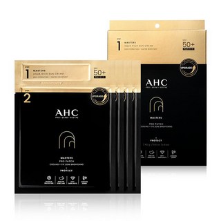 AHC Masters Pro眼膜+Masters Aqua Rich防曬霜 SPF50+ PA++++ 1.5ml 4入組, 8g, 1組