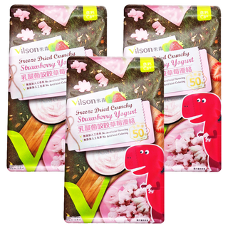 Vilson 米森 乳酸菌咬咬優格, 草莓, 50g, 3袋