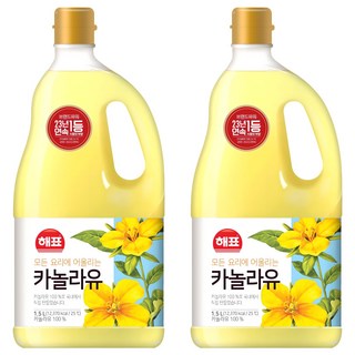 Haepyo 芥花油, 1.5L, 2個