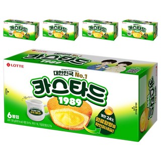 LOTTE 樂天 Custard 蛋黃派 蛋黃派 原味 6包入, 5盒, 138g