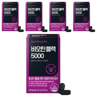 뉴트리원 비오틴 블랙 5000, 30정, 5개