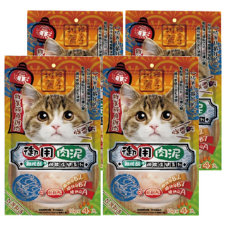 貓主子 御用保健泥條 鮮美鮪魚口味 添加離胺酸/牛磺酸, 海鮮, 64g, 4袋