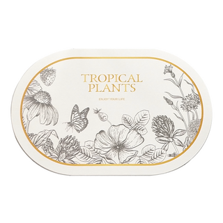 B01升級版防霉可水沖軟式珪藻土吸水速乾防滑地墊, 櫻花畫報, 1個, 41 x 60cm