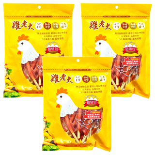 雞老大 潔牙棒 超值包 16入 串燒手工雞腿肉 低脂 無著色, 3包, 10克