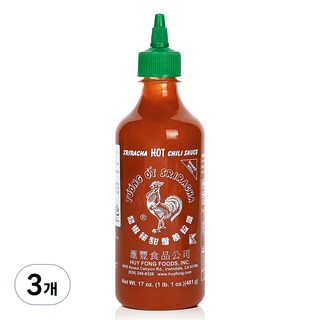 匯豐食品 SRIRACHA 是拉差香甜辣椒醬, 481g, 3瓶