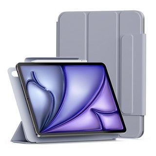 신지모루 마그네틱 폴리오 애플펜슬 커버 아이패드 케이스, 라벤더 퍼플, 1개