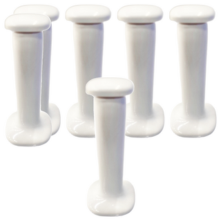 懶角落 伸縮衣架收納架, 白色, 6個