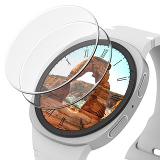 로랜텍 갤럭시워치 풀커버 호환 액정보호필름 강화유리 2p, 투명, 1세트