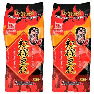 德昌 麻辣紅標豆乾 300g 純素 10個迷你小包裝, 2袋