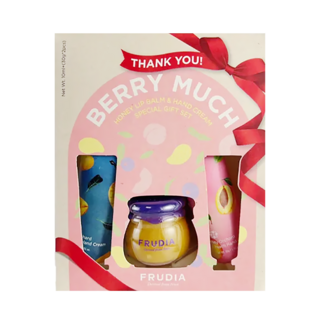 FRUDIA 唇手好朋友禮盒，藍莓護唇膏+芒果水蜜桃護手霜，深層滋潤保濕，禮物首選, 1盒