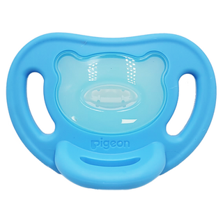 pigeon 貝親 Soft Buddy全矽膠安撫奶嘴 L, 6-18個月, 天藍色, 1個