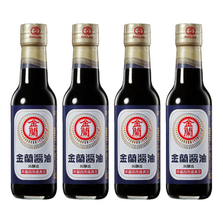 金蘭 醬油, 純釀造, 非基因改造黃豆, 295ml, 4瓶
