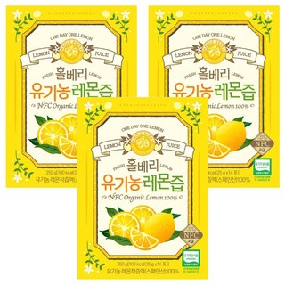 홀베리 유기농 레몬즙, 350g, 3개