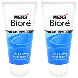 MEN's Biore 男性專用沁涼淨油洗面乳 乾爽無油光, 100g, 2件