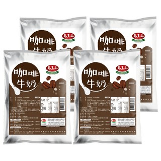 馬玉山 咖啡牛奶 無添加蔗糖, 1kg, 4個, 1個裝
