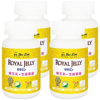 Bee Zin 康萃 日本高活性蜂王乳芝麻素 含燕窩酸 維生素E, 30顆, 4罐