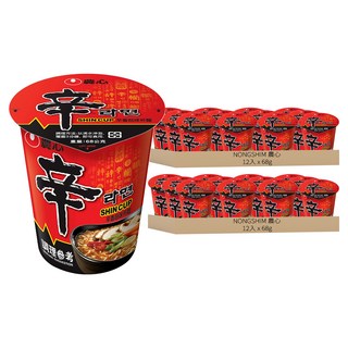 NONGSHIM 農心 辛拉麵 辛香菇味 杯麵 68g, 24入