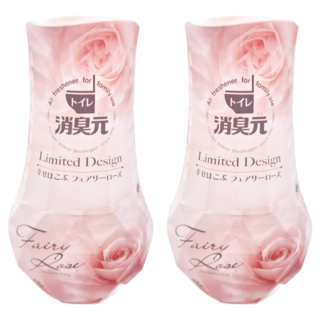 KOBAYASHI 小林製藥 消臭元 浴廁除臭劑，持久消臭，幸福香氛, 仙女玫瑰, 400ml, 2瓶