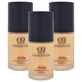 CINQUAIN 思珂 台灣公司貨 3D光感精華粉底SPF50+ 30ml, 03好氣色, 3瓶