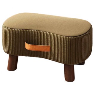 德利生活 軟包手提小矮凳 軍綠, 小巧尺寸, 方便移動, 居家必備, 1個