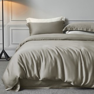 【床寢時光】高質感素色石墨烯x天絲被套床包枕套組-單人-穩重灰-spm7670-s-h