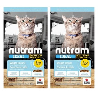 nutram 成貓用 I12 專業理想系列 體重控制天然貓糧, 雞肉 + 豌豆, 2kg, 2袋