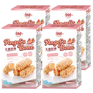 Angel's Bone 天使好棒 草莓巧克力杏仁捲, 香脆可口, 甜鹹適中, 80g, 4盒