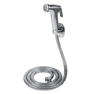 德利生活 強勁沖洗噴槍頭軟管套裝, ABS工程塑膠, G1/2 (4分通用), 銀色, 1組