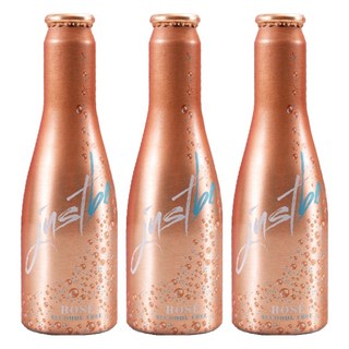 JustBe 無酒精粉紅玫瑰氣泡葡萄酒, 200ml, 3瓶
