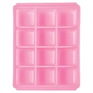 tgm 馬卡龍 白金矽膠副食品冷凍儲存分裝盒, 粉色, 1個, 25ml