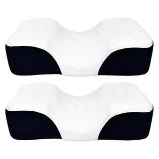 LIV MOM Relax 頸椎記憶枕頭, 白色, 39 x 16.5 x 3~10cm, 2個