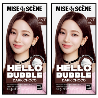 미쟝센 헬로 버블 염색제, 3NT다크초코, 2개