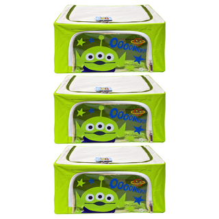 收納王妃 玩具總動員 牛津布收納箱 三眼怪, 青綠色, 3個