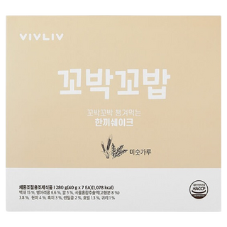 VIVLIV 蛋白奶昔粉 麵茶穀物口味, 280g, 1盒