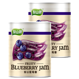 梨山牌 藍莓果醬 新鮮藍莓 濃郁果香, 900g, 2罐