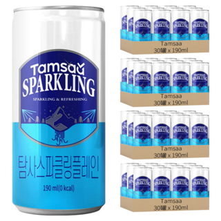 Tamsaa 原味氣泡水, 190ml, 120罐