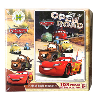HUNDRED PICTURES 百耘圖 拼圖 Set 108片 Cars汽車總動員1 182x257mm 3+, Cars汽車總動員, 1盒