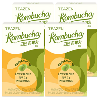 TEAZEN 茶禪 康普茶 梅子口味, 4盒, 5g, 10條