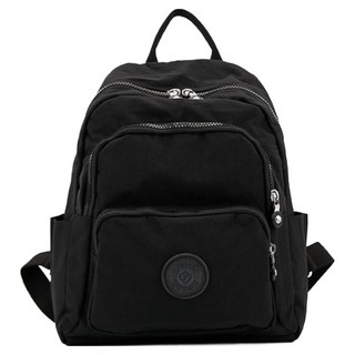 Lulubag 女性防水旅行後背包 + 配件, 黑色