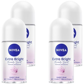 NIVEA 妮維雅 止汗爽身乳液 香氛淨白系列 果漾謬思, 50ml, 4瓶