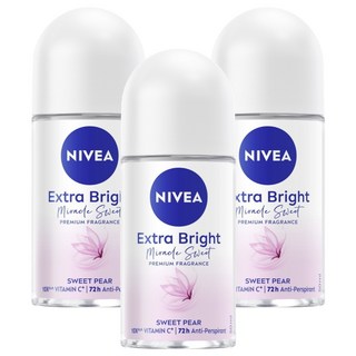 NIVEA 妮維雅 止汗爽身乳液 香氛淨白系列 果漾謬思, 50ml, 3瓶