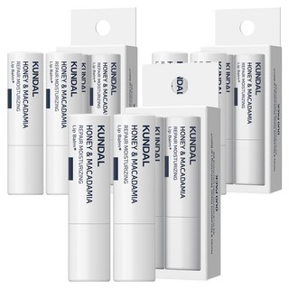 KUNDAL 昆黛爾 蜂蜜澳洲堅果護唇膏, 無香味, 3.6克, 6個